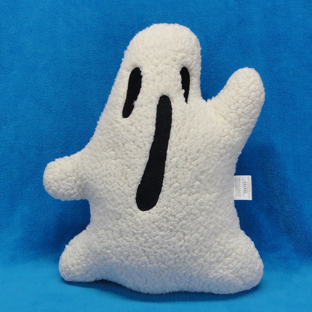 Scream Ghost Face Decorative Throw Pillow Sherpa Embroidered 14 Inch Gertex